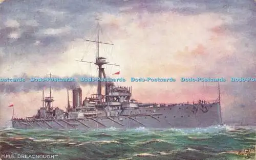 R583239 H M S Dreadnought Our Ironclads Tuck Oilette Postkarte 9472 1909