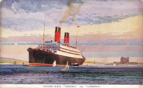 R583242 Cunard R M S Caronia und Carmania