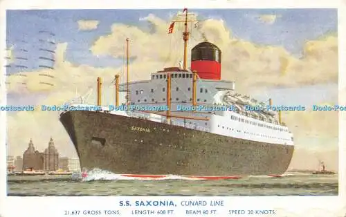 R583246 S Saxonia Cunard Line J Salmon 1957