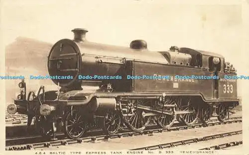 R583269 4 6 4 Baltic Type Express Tank Engine No B 333 Remembrance Locomotive Pu