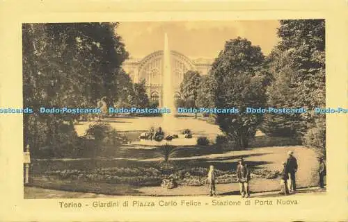 R583279 Torino Giardini di Piazza Carlo Felice Stazione di Porta Nuova M G C in