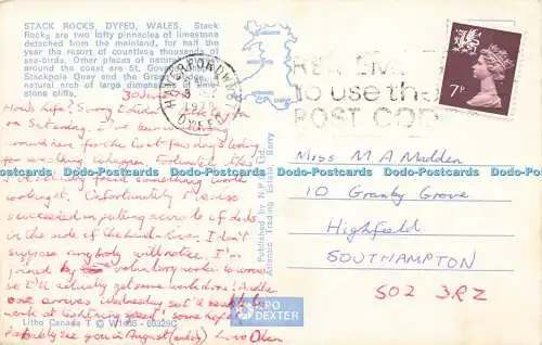R581036 Wales Dyfed Stack Rocks N P O Dexter Litho Canada T Multi View 1978