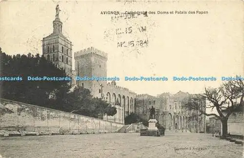 R583300 Avignon Cathedral des Doms et Palais des Papes I M P 1908