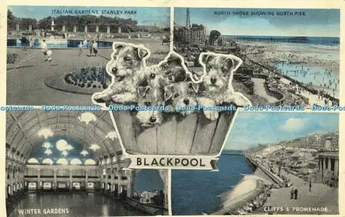 R584998 Blackpool Winter Gardens Cliffs and Promenade E T W Dennis Photoblue Mul