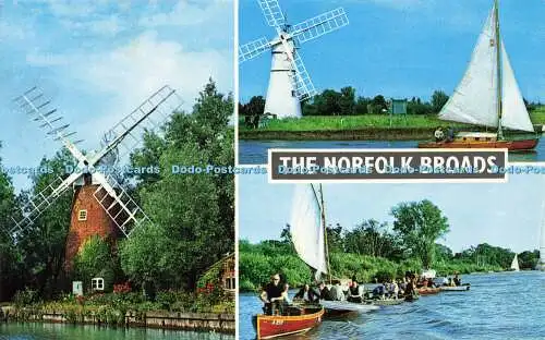 R581129 The Norfolk Broads Hunset Mill Thurne Mill Angler am Fluss Bure D Const