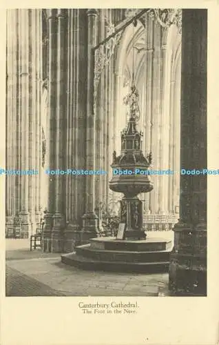 R585039 Canterbury Cathedral The Font in the Nave A E Henderson S P C K Henry C