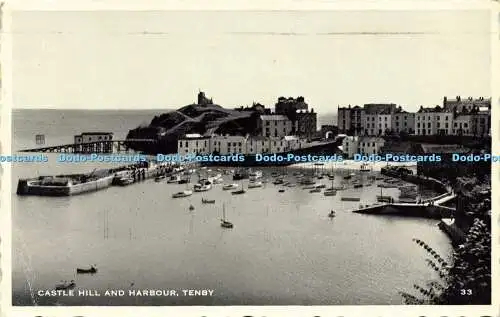 R583372 Tenby Castle Hill and Harbour 1958