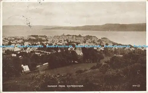 R583379 Dunoon from Waterworks Valentine Photo Brown Series 1929