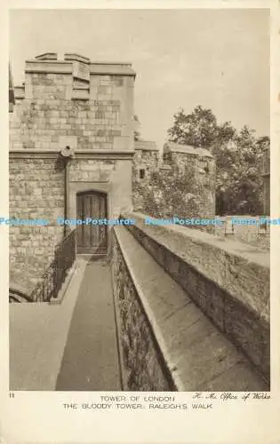 R585118 Tower of London The Bloody Tower Raleigh Walk Harrison H M Office of Wor