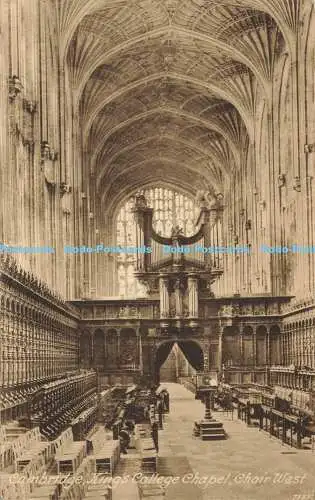 R585144 Cambridge King College Chapel Choir West F Frith No 73537 A 1929