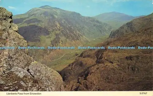 R581255 Llanberis Pass from Snowdon E T W Dennis Photocolour 1982