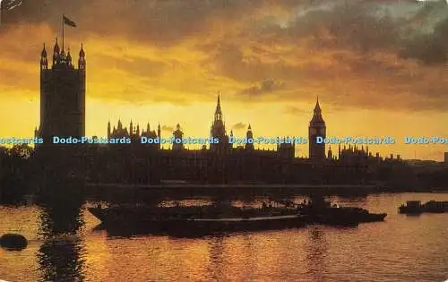 R579128 London Sunset Over the Houses of Parliament J Salmon Cameracolour