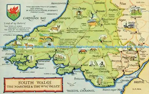 R581274 South Wales The Marches and the Wye Valley Karte J Salmon M F Peck