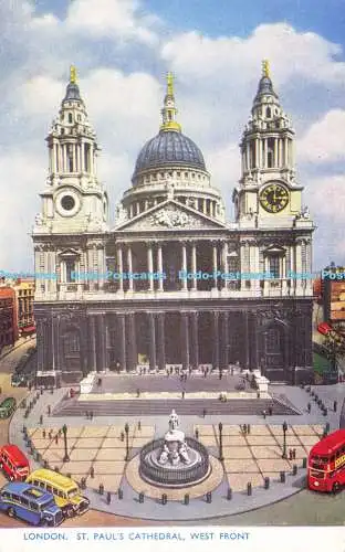 R585215 London St Paul Cathedral West Front Photochrom