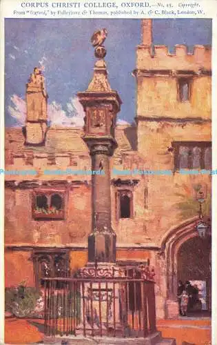 R585220 Oxford Corpus Christi College P R P C Fulleylove and Thomas A and C Blac