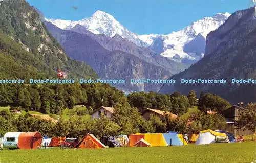 R579193 Wilderswil bei Interlaken Camping Oberei mit Mönch und Jungfrau H Steinh