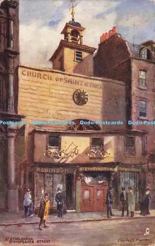 R585249 St Ethelburga Bishopsgate Street Old London Churches Tuck Aquarette Post