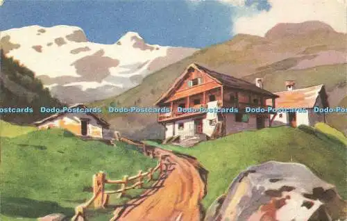 R581346 Gemälde Haus in den Bergen Gennaio 1943