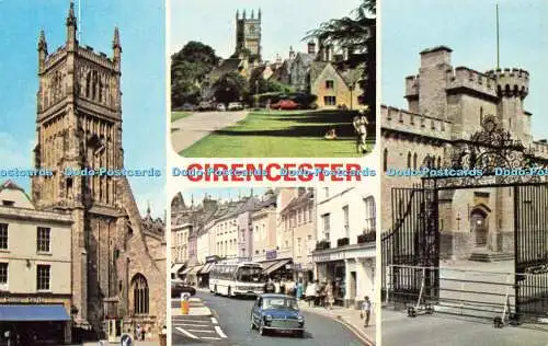 R581372 Cirencester Blick vom Park Drive Pfarrkirche Alte Kaserne E T W De