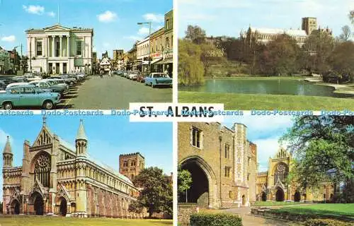 R581381 Rathaus St Albans Westfront der Abbey Abbey vom See Multi View