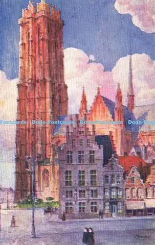 R585298 Malines Tower of St Rombaut Cathedral Imp Benard