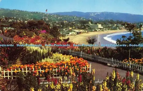 R579262 California Laguna Beach Golden West Color Card Mirro Krome H S Crocker G