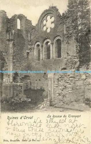 R583633 Ruines d Orval La Rosace du Transept Nels Serie 32 No 14 1933