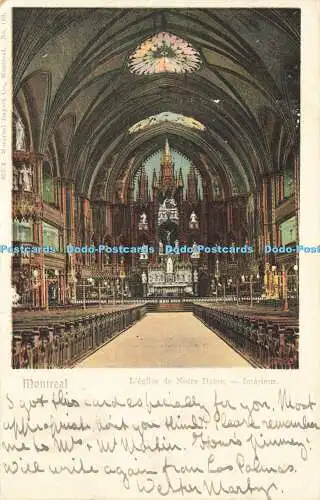 R583634 Montreal L Eglise de Notre Dame Interieur Montreal Import 1903