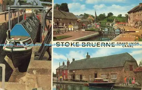 R581411 Stoke Bruerne Grand Union Canal Lock and Museum Boat Inn J Salmon Camera