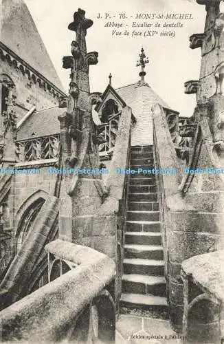 R585408 Mont St Michel Abbaye escalier de Dentelle Vue de Face XV siecle Special