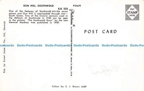 R579371 Southwold Gun Hill Ernest Joyce Plastichrome S J Brown A I B P