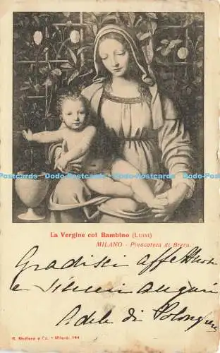 R585416 Milano Pinacoteca di Brera La Vergine col Bambino Luini G Modiano 1906