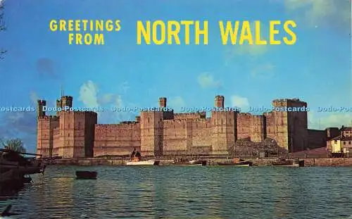 R579416 Grüße aus Nordwales Caernarvon Castle Eric F Baxter Plastichrome