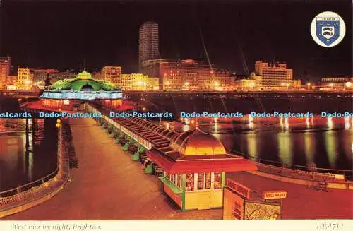 R579420 Brighton West Pier bei Nacht Elgate Postkarten