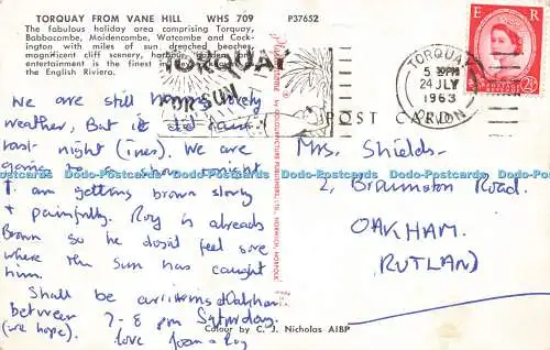 R579446 Torquay aus Vane Hill Plastichrome C J Nicholas A I B P 1963