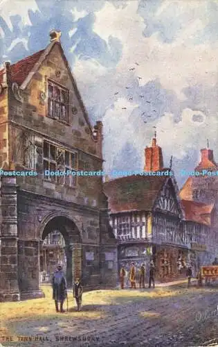 R583837 Shrewsbury The Town Hall Tuck Oilette Postkarte 7695