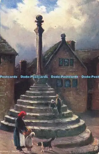 R583842 Derbyshire Bonsall Cross Tuck Oilette Postkarte 1683