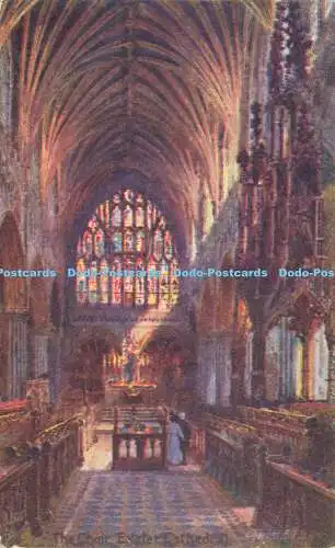 R583845 Kathedrale von Exeter The Choir Tuck Oilette Postkarte Nr. 7970 Charles E Flowe