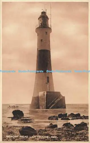 R583851 Beachy Head Leuchtturm Sepia Tiefdruck Postkarte WB Serie