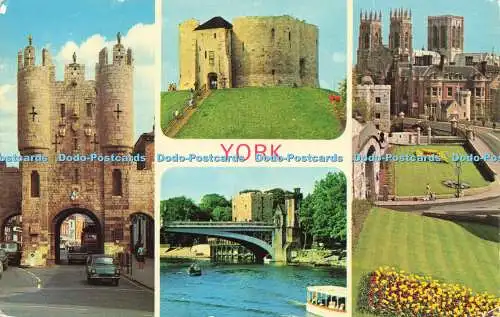 R581620 York Cliffords Tower Micklegate Bar Minster from City Walls E T W Dennis