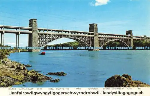 R579506 Anglesey Menai Straits Britannia Tubular Bridge E T W Dennis Photocolour