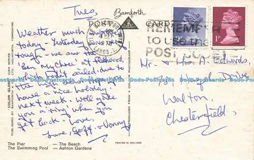 R579510 St Annes on Sea The Pier The Beach The Swimming Pool Bamforth Color Glos