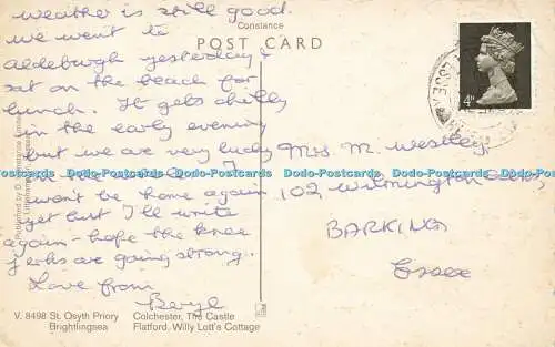 R579525 Grüße aus E Anglia St Osyth Priory Flatford Willy Lott Cottage D Co