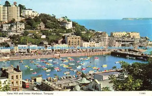 R579531 Torquay Vane Hill and Inner Harbour E T W Dennis Photocolour 1969