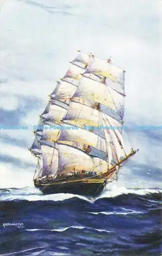 R585632 Segelschiff Titania J Lachs Aquarell