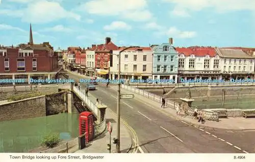 R581747 Bridgwater Town Bridge mit Blick nach oben Fore Street E T W Dennis Photocolour