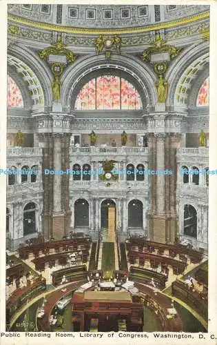 R584003 Washington D C Library of Congress Öffentlicher Lesesaal B S Reynolds