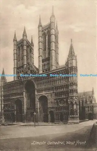 R584005 Lincoln Cathedral West Front F Frith No 25632