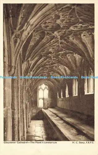 R584016 Gloucester Cathedral The Monk Lavatorium Kathedrale Postkarten S P C K Nr