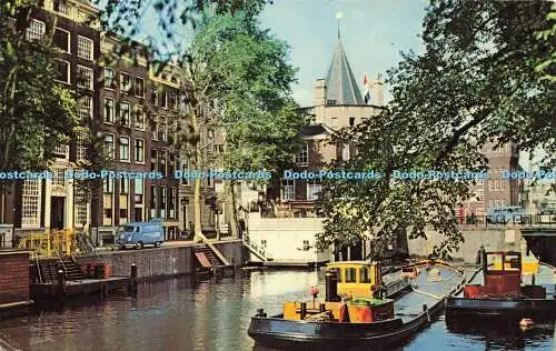 R579653 Alte Amsterdamer Geldersekade mit Schreierstoren A F K H